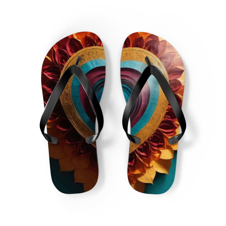 Vibrant Layered Heart - Flip Flops - Shoes - g(0D·IO) - M - Black sole -