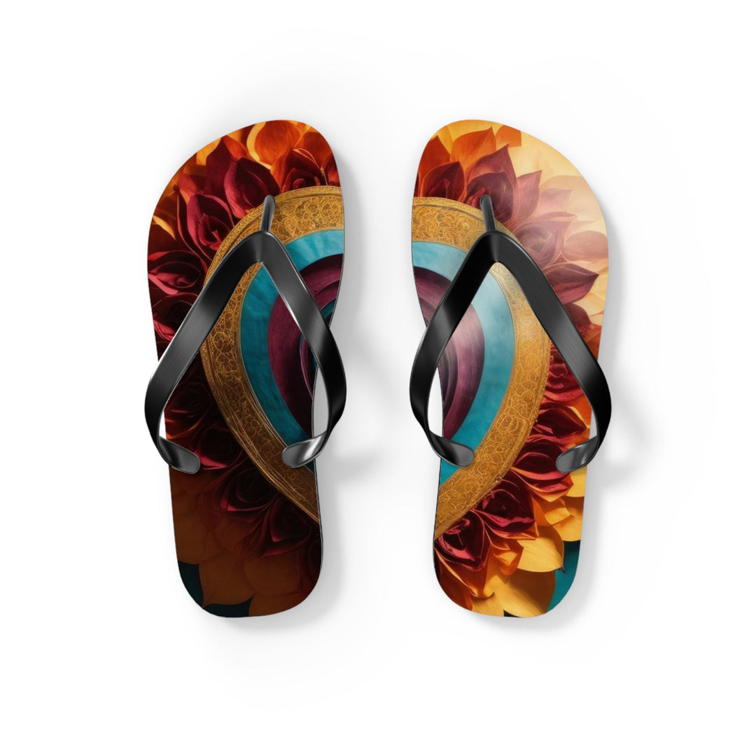 Vibrant Layered Heart - Flip Flops - Shoes - g(0D·IO) - S - Black sole -