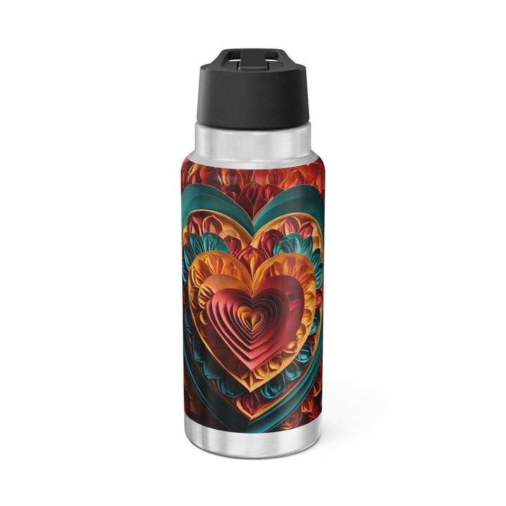 Vibrant Layered Heart - Gator Tumbler 32oz - Mug - g(0D·IO) - Silver - 32oz -