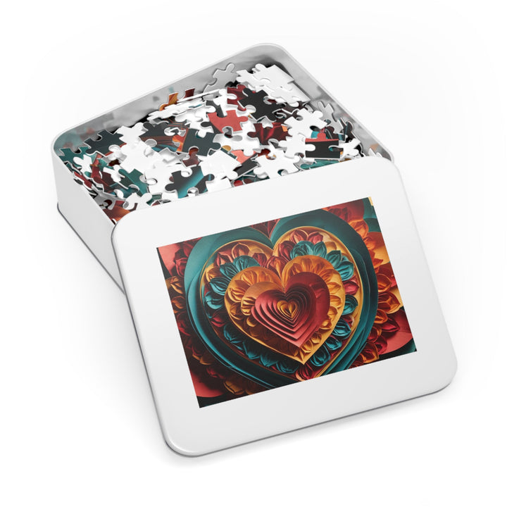 Vibrant Layered Heart - Jigsaw Puzzle (100, 252, 500, 1000 pieces) - Puzzle - g(0D·IO) - 29.25" × 19.75" (1000 pcs) - -