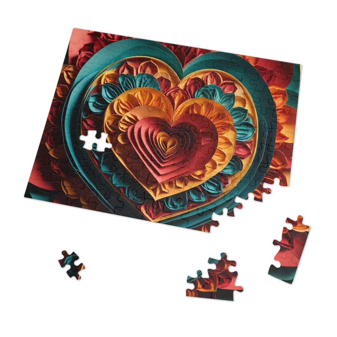 Vibrant Layered Heart - Jigsaw Puzzle (100, 252, 500, 1000 pieces) - Puzzle - g(0D·IO) - 29.25" × 19.75" (1000 pcs) - -