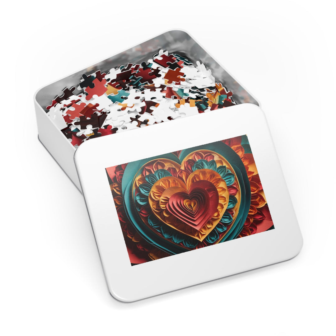 Vibrant Layered Heart - Jigsaw Puzzle (100, 252, 500, 1000 pieces) - Puzzle - g(0D·IO) - 29.25" × 19.75" (1000 pcs) - -