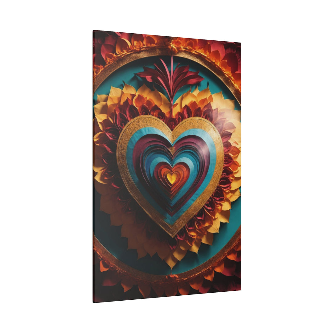 Vibrant Layered Heart - Matte Canvas - Canvas - g(0D·IO) - 32" x 32" (Square) - 0.75'' -