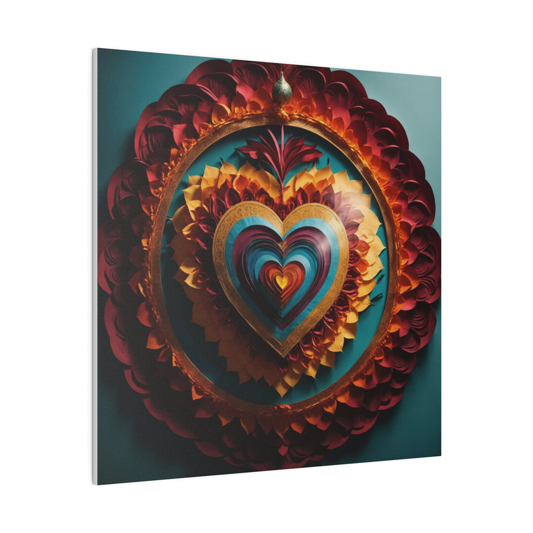 Vibrant Layered Heart - Matte Canvas - Canvas - g(0D·IO) - 32" x 32" (Square) - 0.75'' -