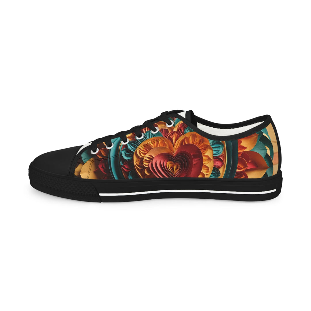 Vibrant Layered Heart - Men's Lowtop Sneakers - Shoes - g(0D·IO) - US 5 - Black sole -