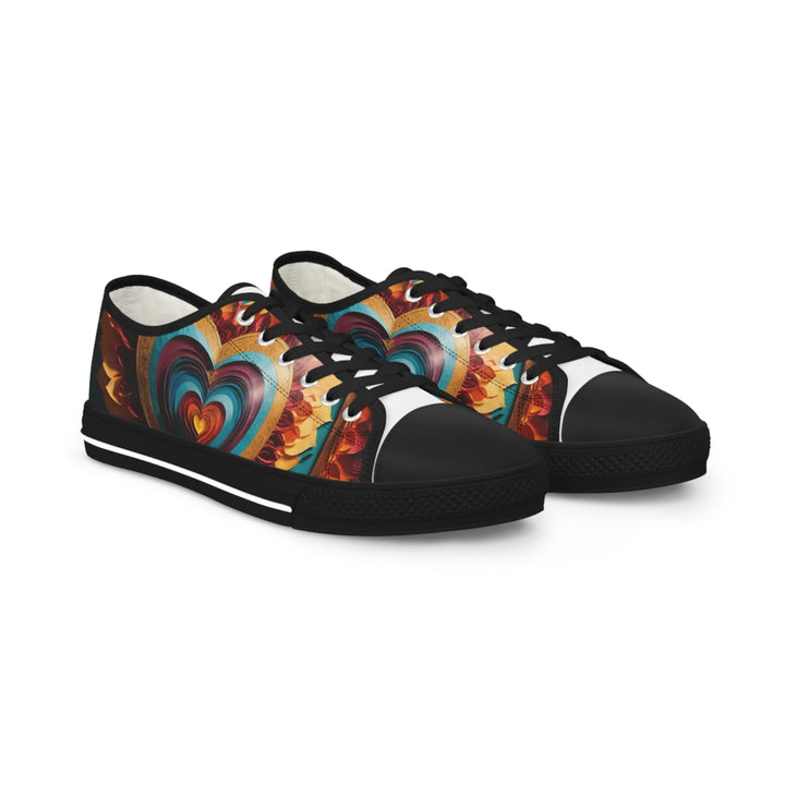 Vibrant Layered Heart - Men's Lowtop Sneakers - Shoes - g(0D·IO) - US 5 - Black sole -