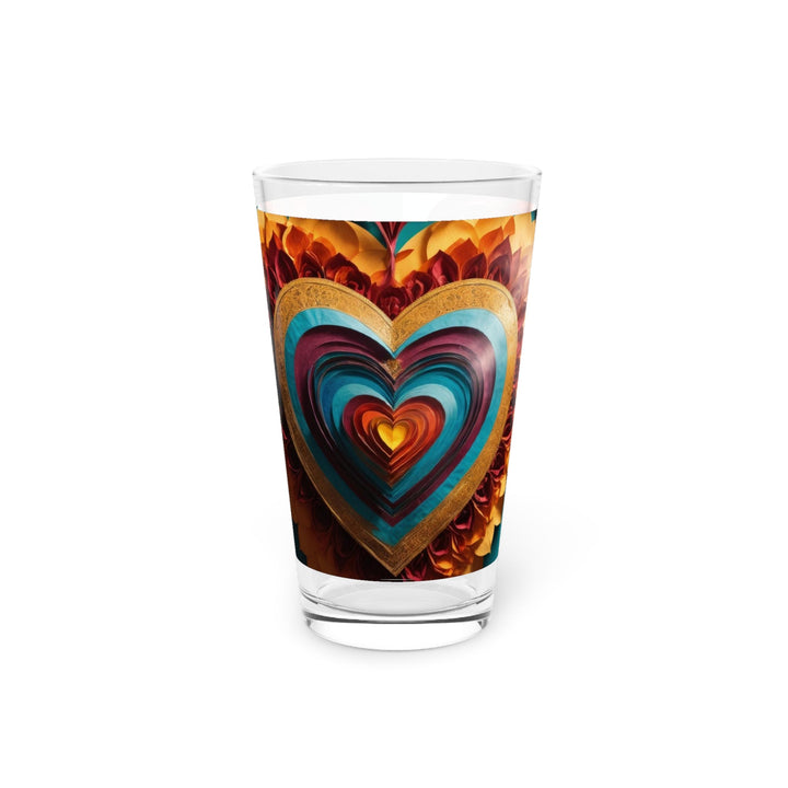 Vibrant Layered Heart - Pint Glass - Mug - g(0D·IO) - 16oz - -