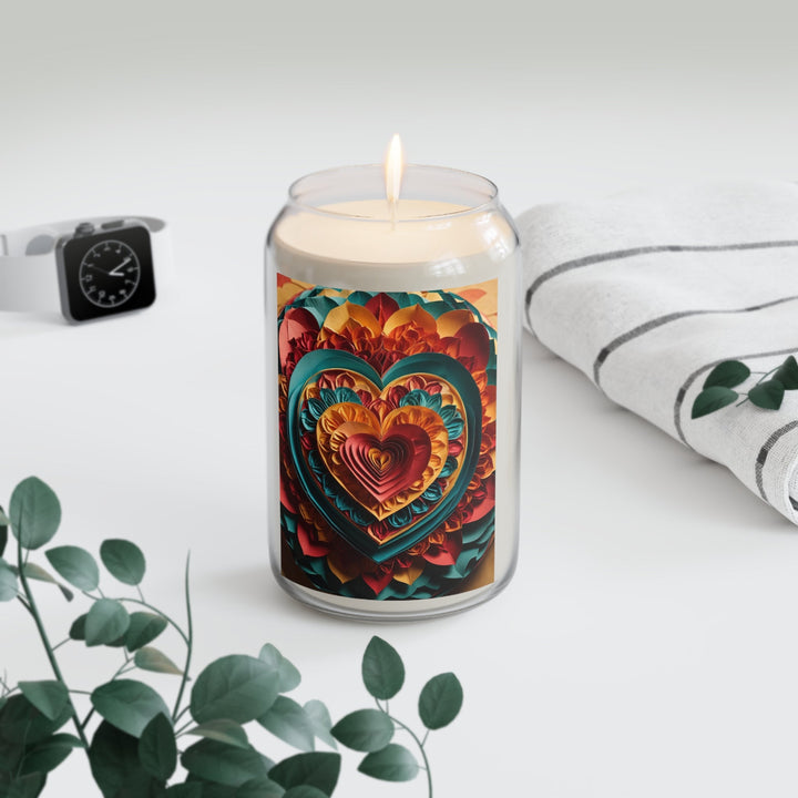 Vibrant Layered Heart - Scented Candle - Home Decor - g(0D·IO) - Vanilla Bean - 13.75oz -