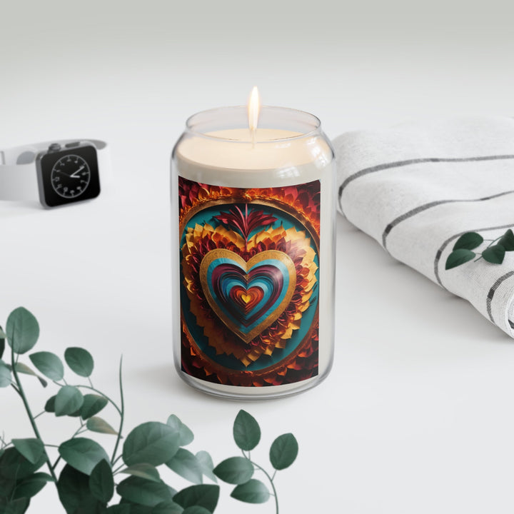 Vibrant Layered Heart - Scented Candle - Home Decor - g(0D·IO) - Vanilla Bean - 13.75oz -