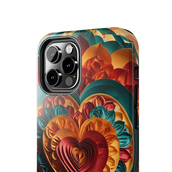 Vibrant Layered Heart - Tough Phone Case - Phone Case - g(0D·IO) - iPhone 13 Mini - -