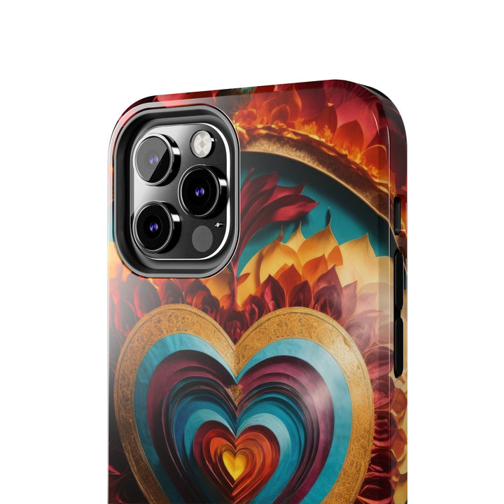 Vibrant Layered Heart - Tough Phone Case - Phone Case - g(0D·IO) - iPhone 13 Mini - -