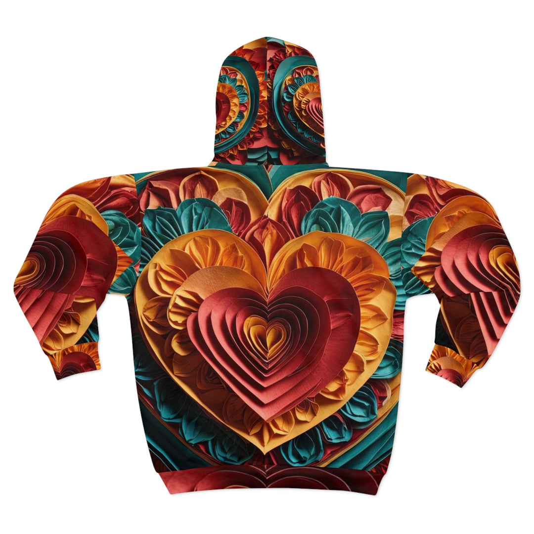 Vibrant Layered Heart - Unisex Zip Hoodie - All Over Prints - g(0D·IO) - XS - -