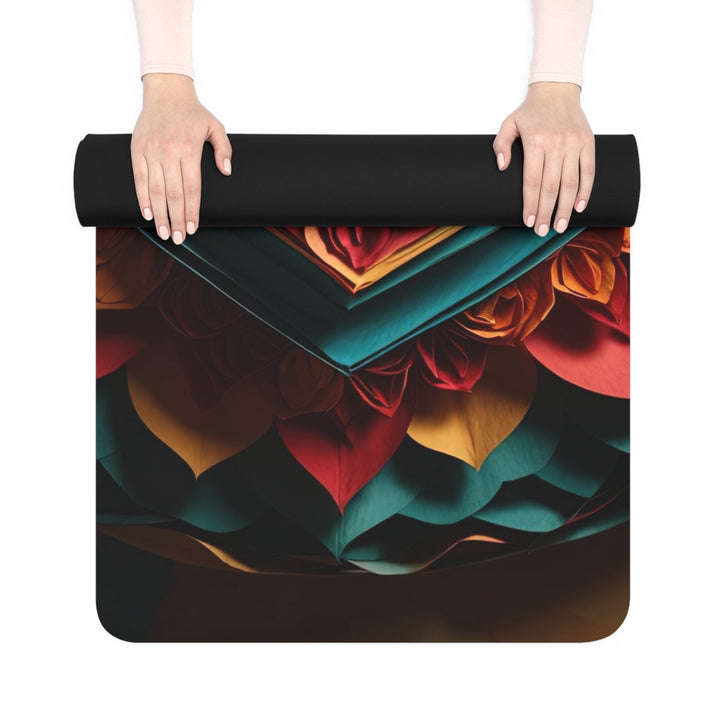 Vibrant Layered Heart - Yoga Mat - Home Decor - g(0D·IO) - 24” x 68” - -