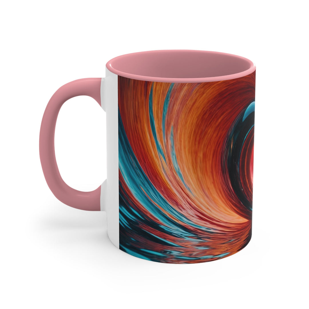 Vibrant Liquid Heart - Accent Coffee Mug - Mug - g(0D·IO) - Pink - 11oz -