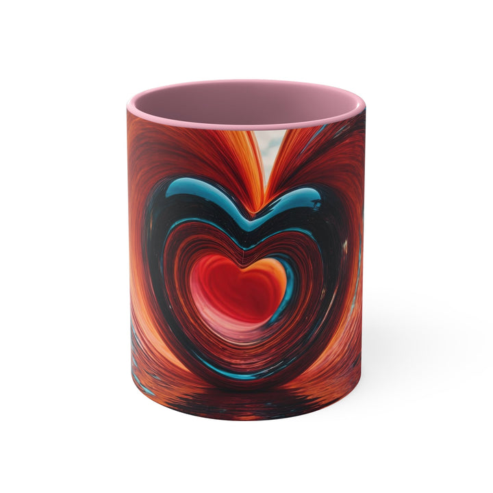 Vibrant Liquid Heart - Accent Coffee Mug - Mug - g(0D·IO) - Pink - 11oz -