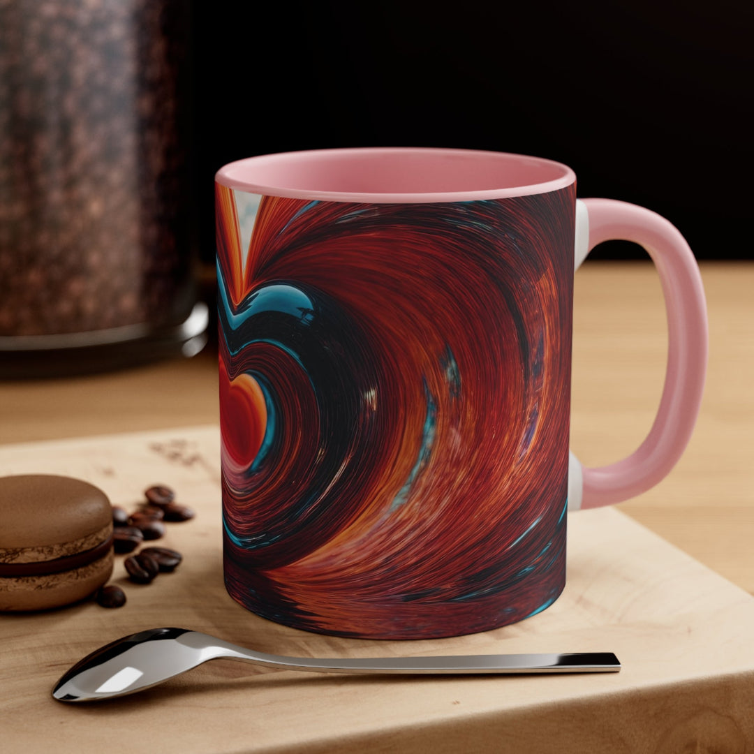 Vibrant Liquid Heart - Accent Coffee Mug - Mug - g(0D·IO) - Pink - 11oz -