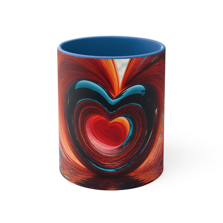 Vibrant Liquid Heart - Accent Coffee Mug - Mug - g(0D·IO) - Blue - 11oz -