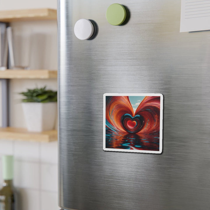 Vibrant Liquid Heart - Die-cut Magnet - Home Decor - g(0D·IO) - 6 × 6" - Die-Cut - 1 pc