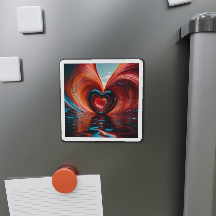 Vibrant Liquid Heart - Die-cut Magnet - Home Decor - g(0D·IO) - 6 × 6" - Die-Cut - 1 pc