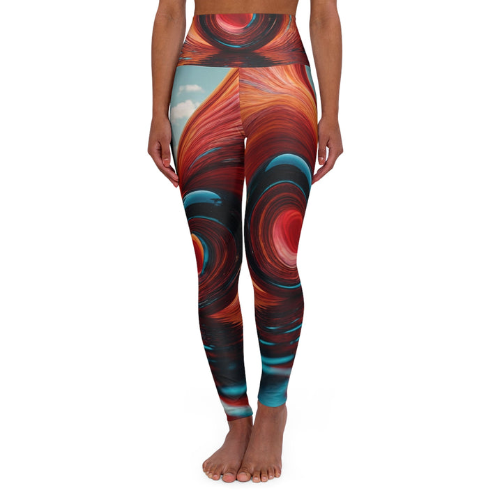 Vibrant Liquid Heart - High Waisted AOP Yoga Leggings - All Over Prints - g(0D·IO) - XS - -