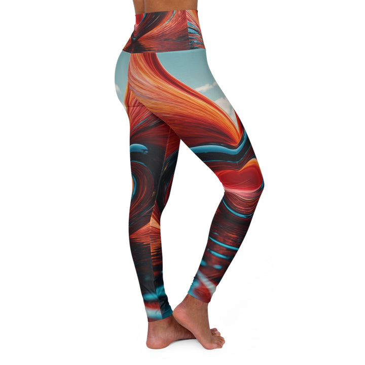 Vibrant Liquid Heart - High Waisted AOP Yoga Leggings - All Over Prints - g(0D·IO) - XS - -