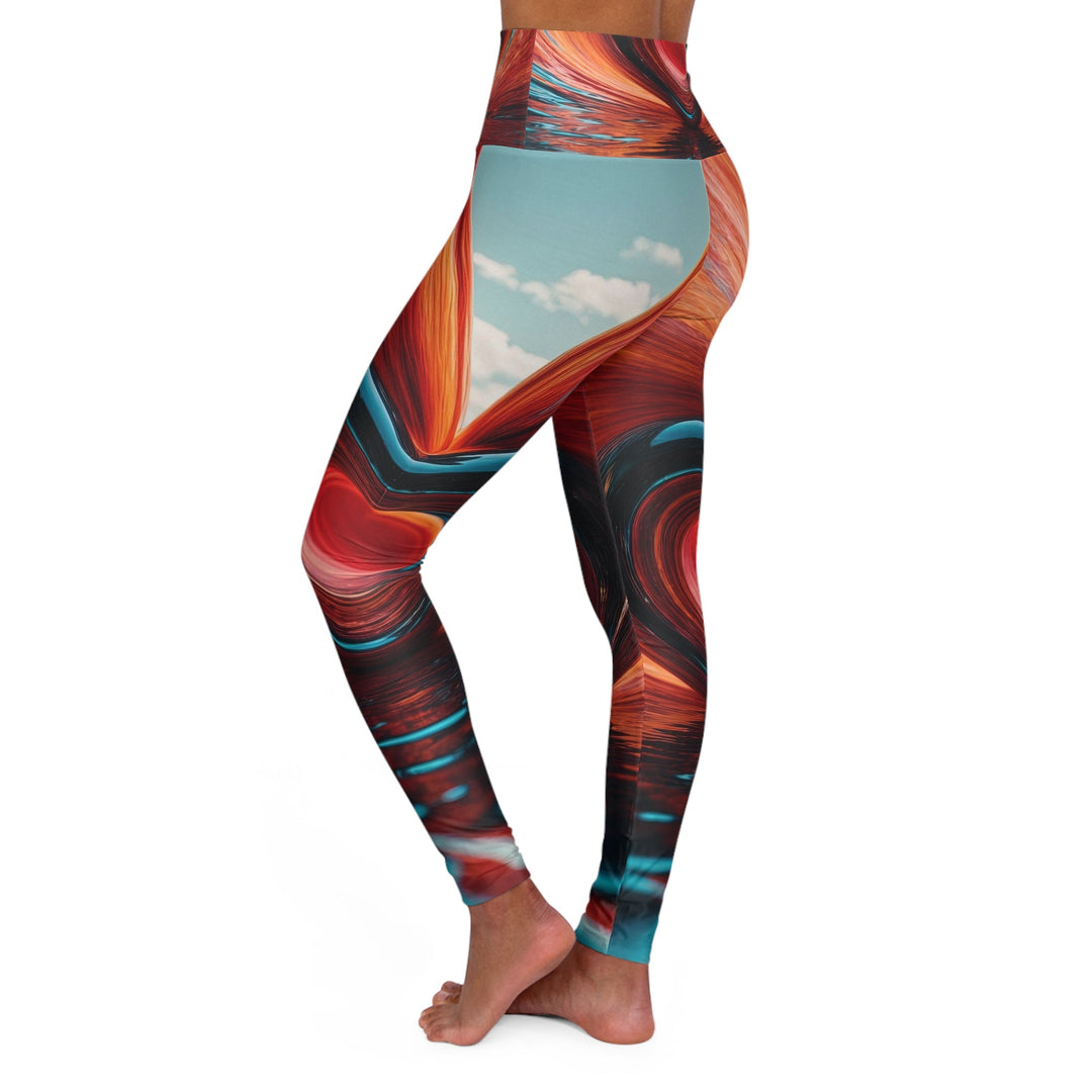 Vibrant Liquid Heart - High Waisted AOP Yoga Leggings - All Over Prints - g(0D·IO) - XS - -