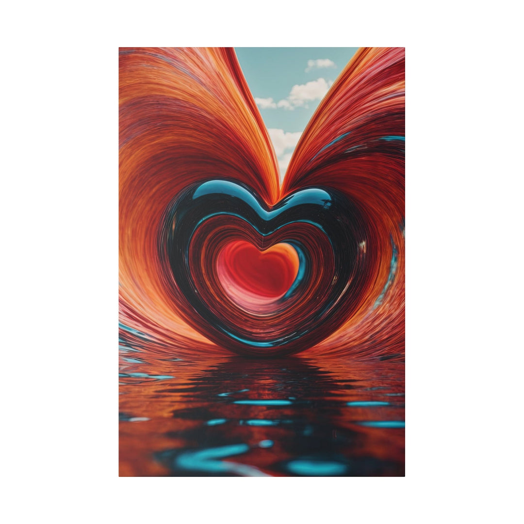 Vibrant Liquid Heart - Matte Canvas - Canvas - g(0D·IO) - 32″ x 48″ (Vertical) - 0.75'' -