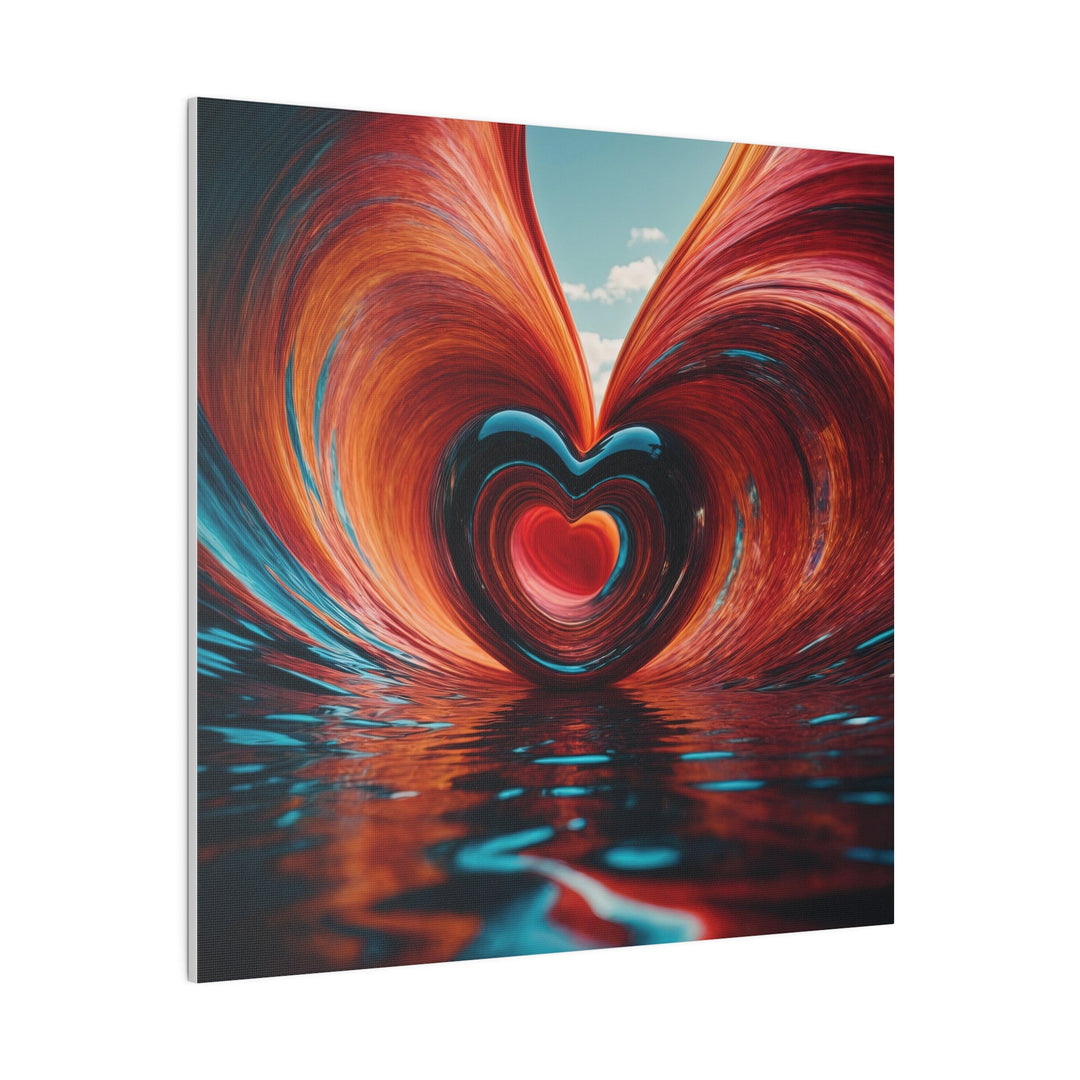 Vibrant Liquid Heart - Matte Canvas - Canvas - g(0D·IO) - 32" x 32" (Square) - 0.75'' -