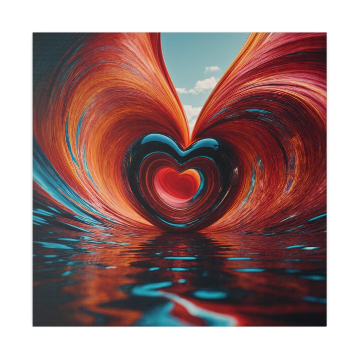 Vibrant Liquid Heart - Matte Canvas - Canvas - g(0D·IO) - 32" x 32" (Square) - 0.75'' -