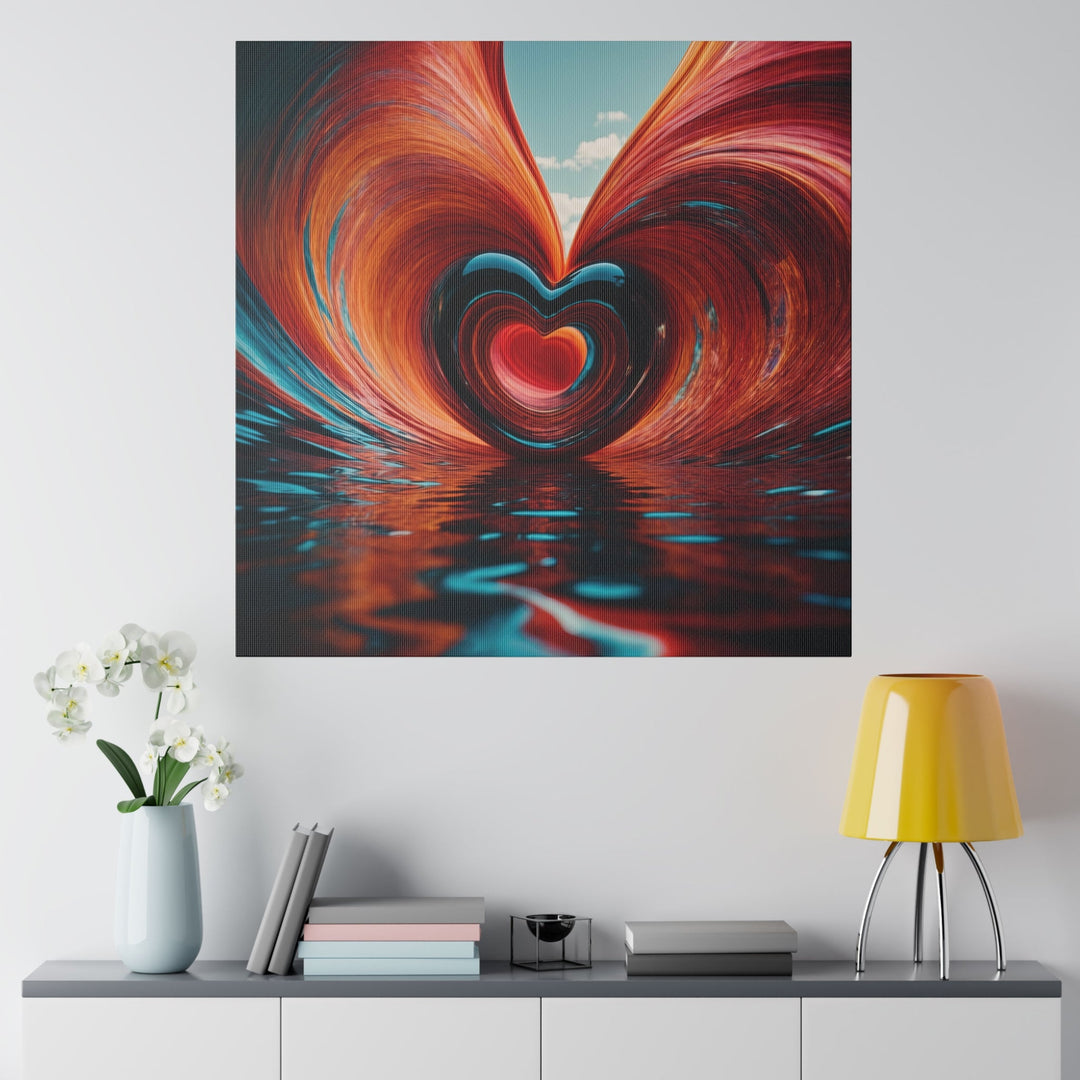 Vibrant Liquid Heart - Matte Canvas - Canvas - g(0D·IO) - 32" x 32" (Square) - 0.75'' -