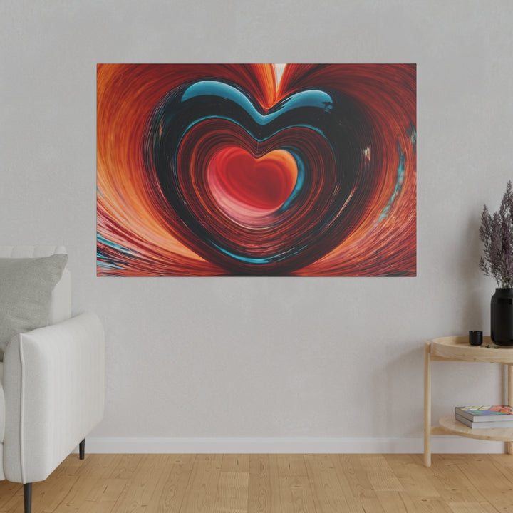 Vibrant Liquid Heart - Matte Canvas - Canvas - g(0D·IO) - 32" x 32" (Square) - 0.75'' -