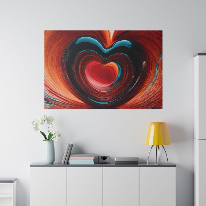 Vibrant Liquid Heart - Matte Canvas - Canvas - g(0D·IO) - 32" x 32" (Square) - 0.75'' -