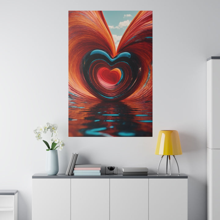 Vibrant Liquid Heart - Matte Canvas - Canvas - g(0D·IO) - 32" x 32" (Square) - 0.75'' -