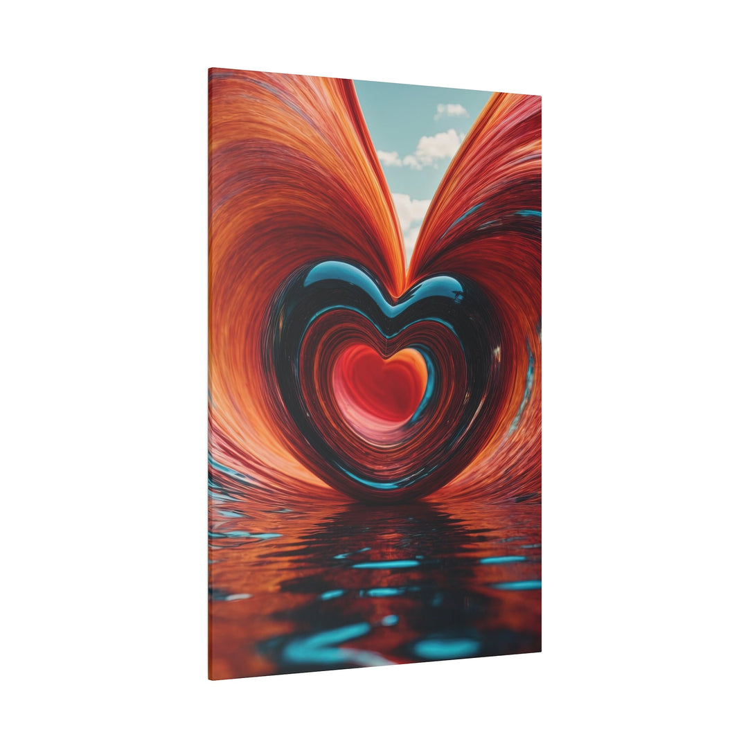 Vibrant Liquid Heart - Matte Canvas - Canvas - g(0D·IO) - 32" x 32" (Square) - 0.75'' -