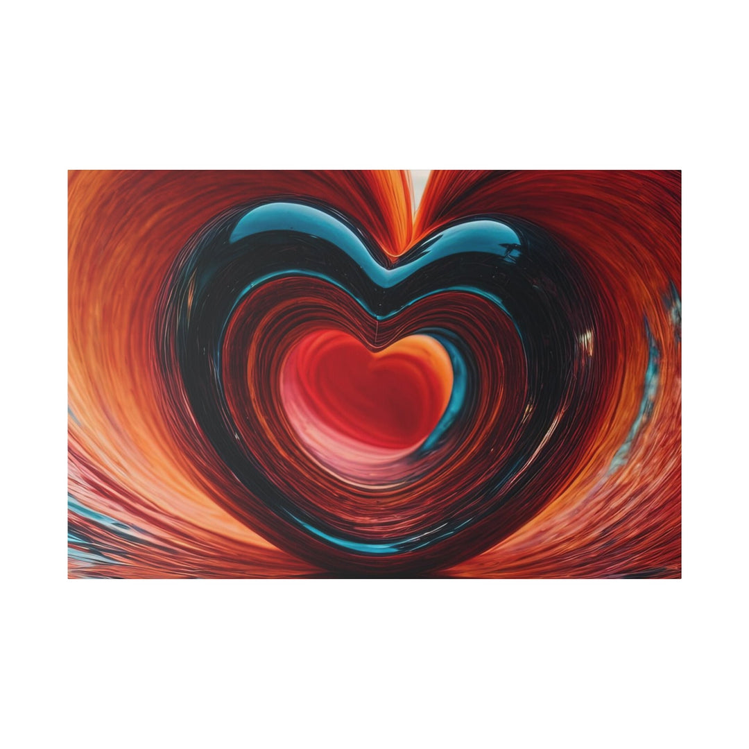 Vibrant Liquid Heart - Matte Canvas - Canvas - g(0D·IO) - 48″ x 32″ (Horizontal) - 0.75'' -