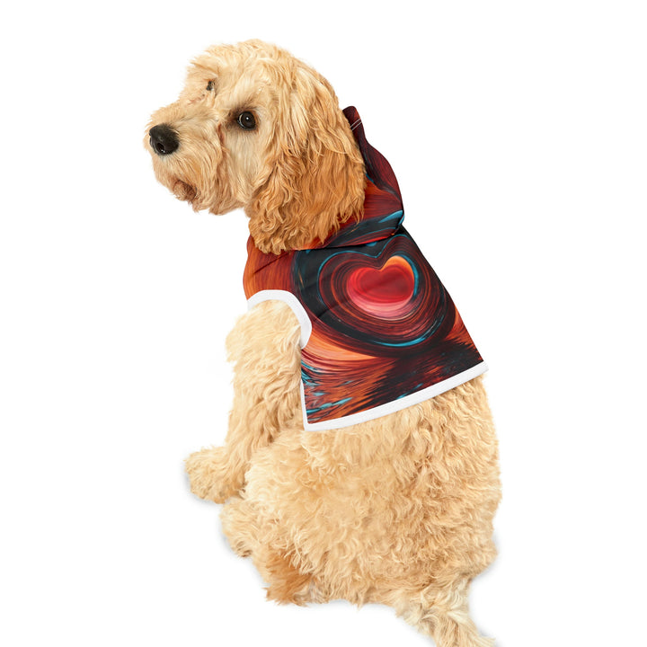 Vibrant Liquid Heart - Pet Hoodie - Pets - g(0D·IO) - XXS - Black Rib -