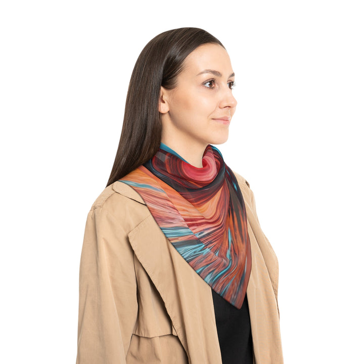 Vibrant Liquid Heart - Poly Scarf - Accessories - g(0D·IO) - Poly chiffon - 50" × 50" -