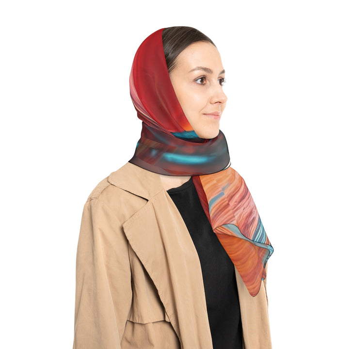 Vibrant Liquid Heart - Poly Scarf - Accessories - g(0D·IO) - Poly chiffon - 50" × 50" -