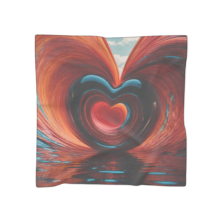 Vibrant Liquid Heart - Poly Scarf - Accessories - g(0D·IO) - Poly chiffon - 25" × 25" -