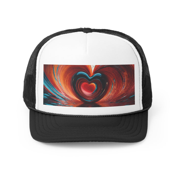 Vibrant Liquid Heart - Trucker Hat - Hats - g(0D·IO) - Black - One size -