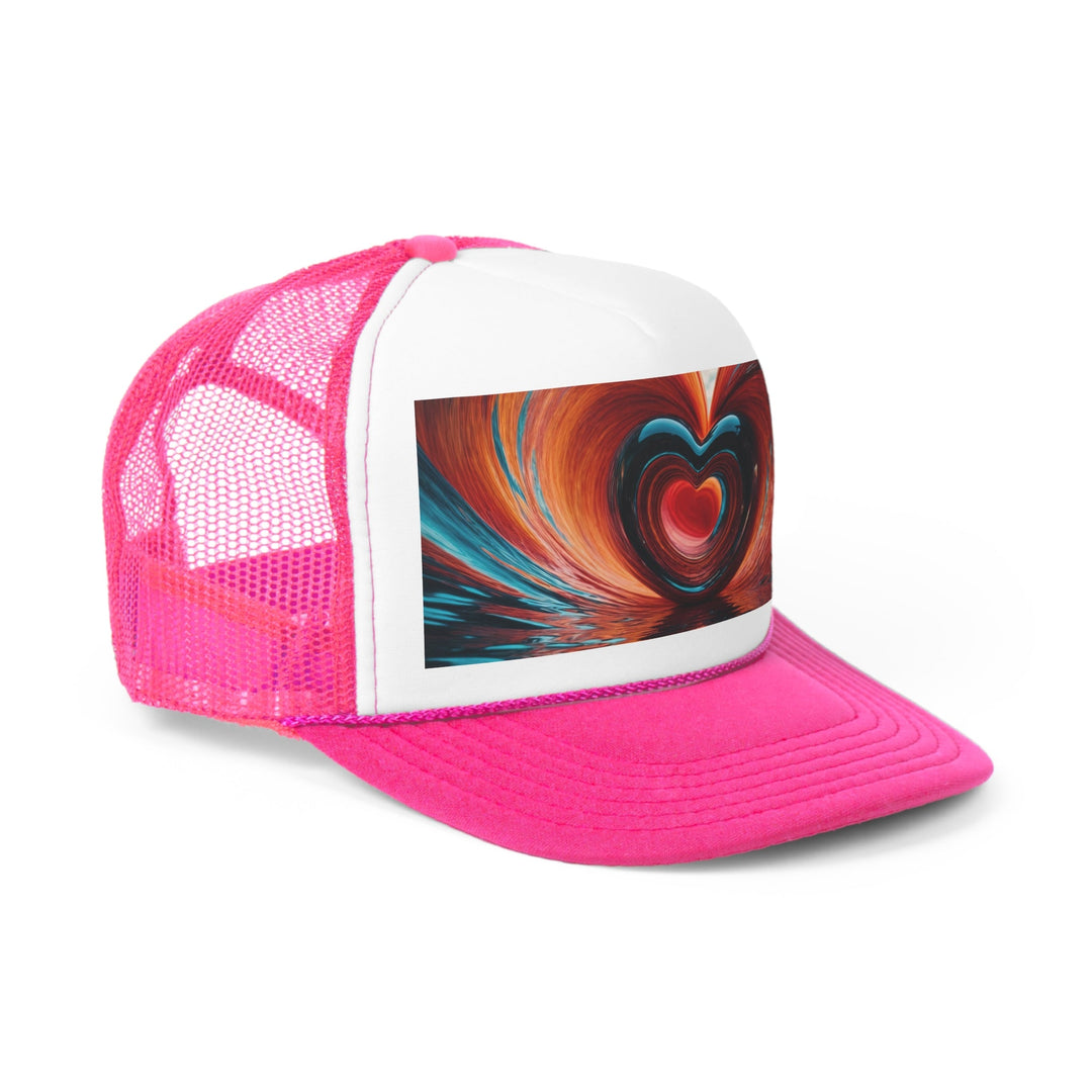 Vibrant Liquid Heart - Trucker Hat - Hats - g(0D·IO) - Pink - One size -