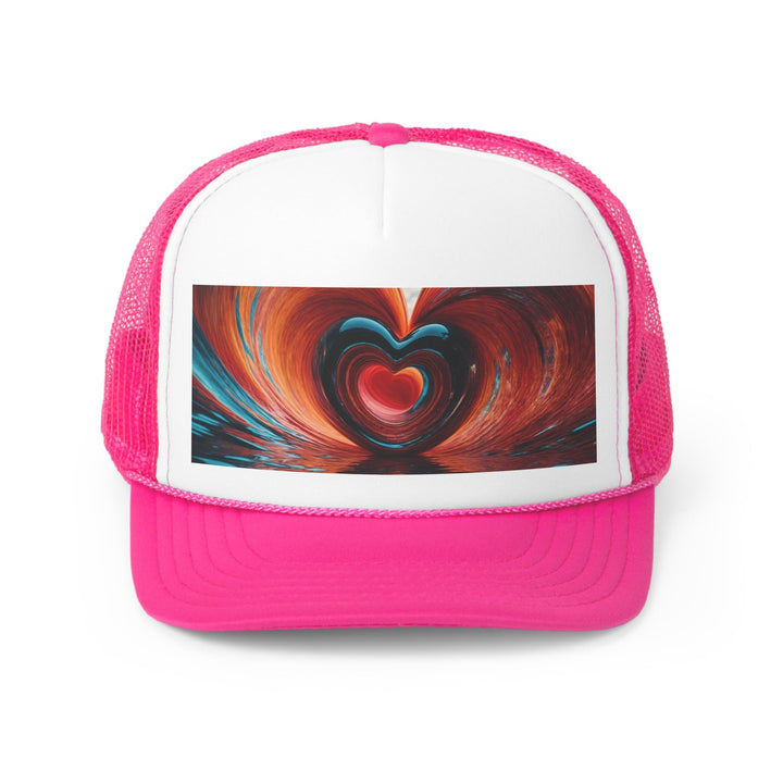 Vibrant Liquid Heart - Trucker Hat - Hats - g(0D·IO) - Pink - One size -