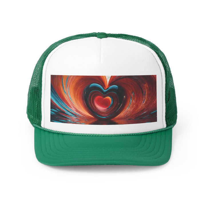 Vibrant Liquid Heart - Trucker Hat - Hats - g(0D·IO) - Green - One size -