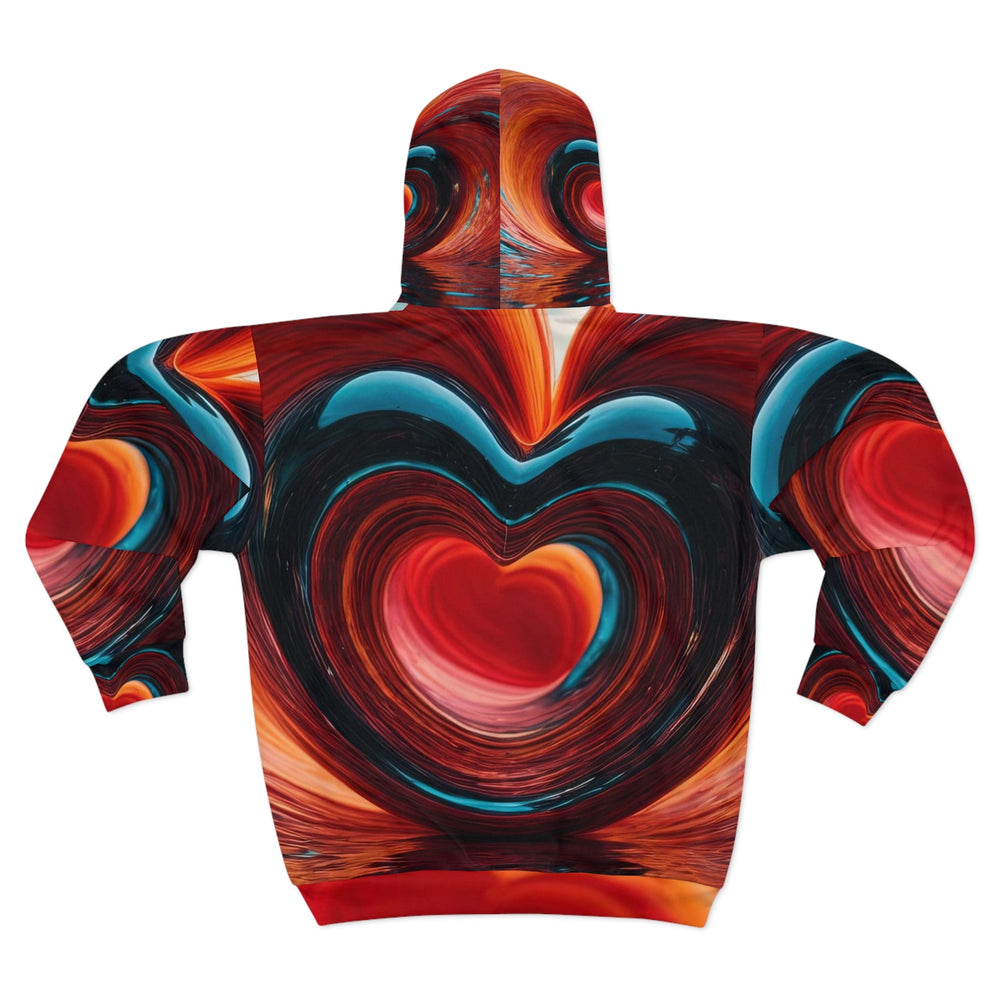 Vibrant Liquid Heart - Unisex Zip Hoodie - All Over Prints - g(0D·IO) - XS - -