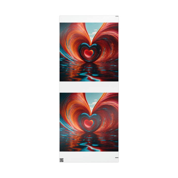 Vibrant Liquid Heart - Wrapping Paper - Home Decor - g(0D·IO) - 30'' x 72'' - Glossy -