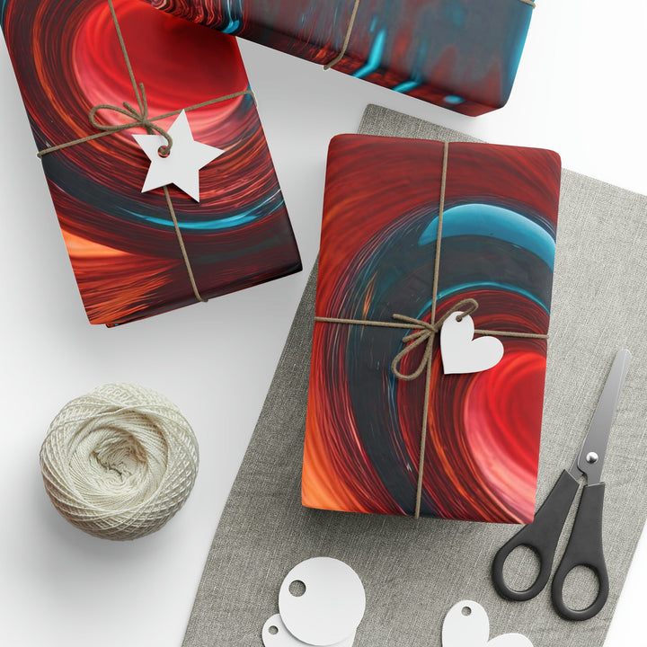 Vibrant Liquid Heart - Wrapping Paper - Home Decor - g(0D·IO) - 30'' x 72'' - Matte -