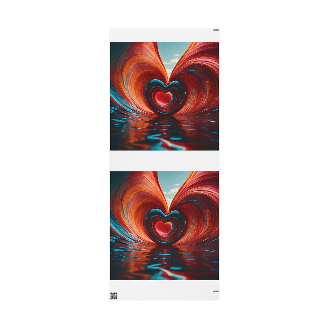 Vibrant Liquid Heart - Wrapping Paper - Home Decor - g(0D·IO) - 30'' x 72'' - Matte -