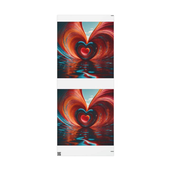 Vibrant Liquid Heart - Wrapping Paper - Home Decor - g(0D·IO) - 30'' x 72'' - Matte -