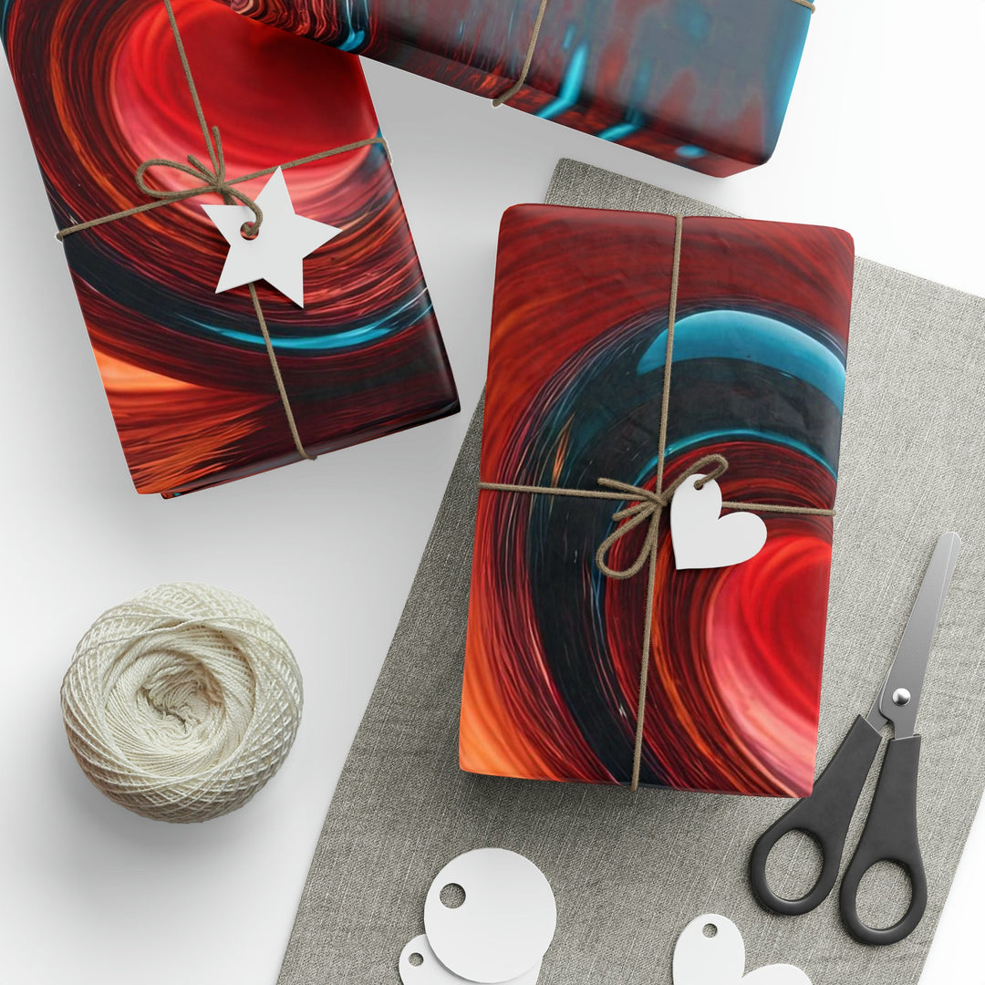 Vibrant Liquid Heart - Wrapping Paper - Home Decor - g(0D·IO) - 30'' x 72'' - Matte -
