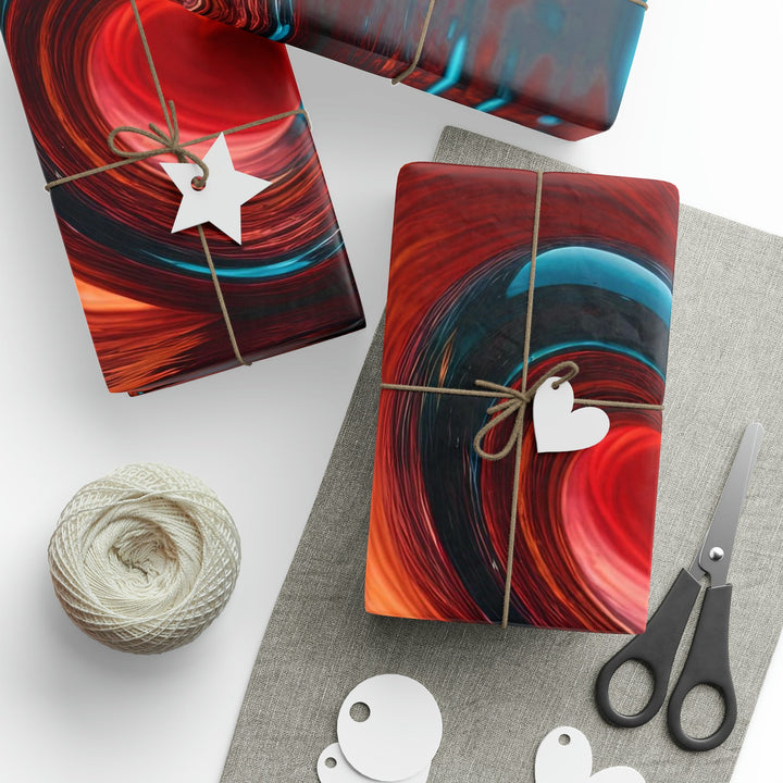 Vibrant Liquid Heart - Wrapping Paper - Home Decor - g(0D·IO) - 30'' x 72'' - Matte -